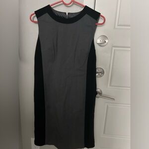 Ann Taylor black & grey midi dress- great condition